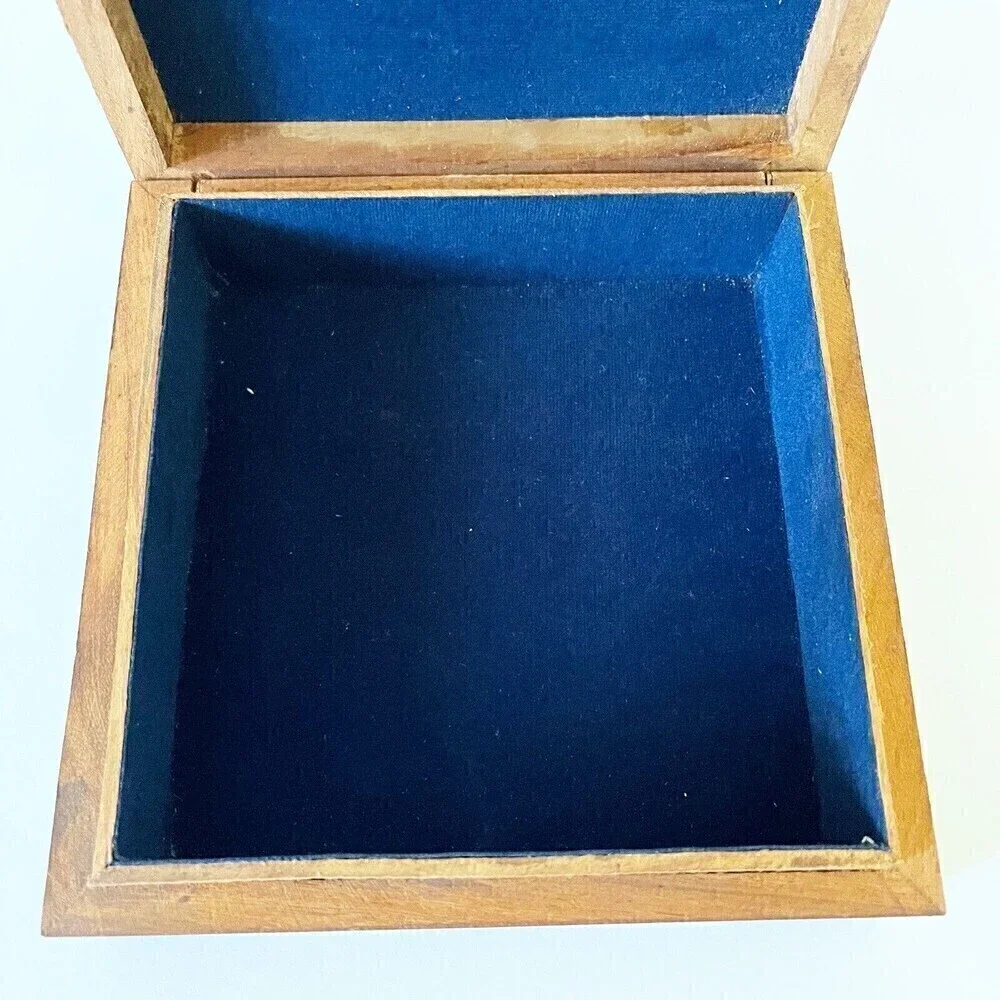 Indian Art Gemstone Painting Indian Wooden Jewelry Box Bani Thani Handcrafted